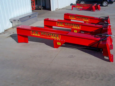 The Pro Series Wood Splitter is quickly and efficiently turning the brush into wood chips, which can be used for landscaping or mulch.